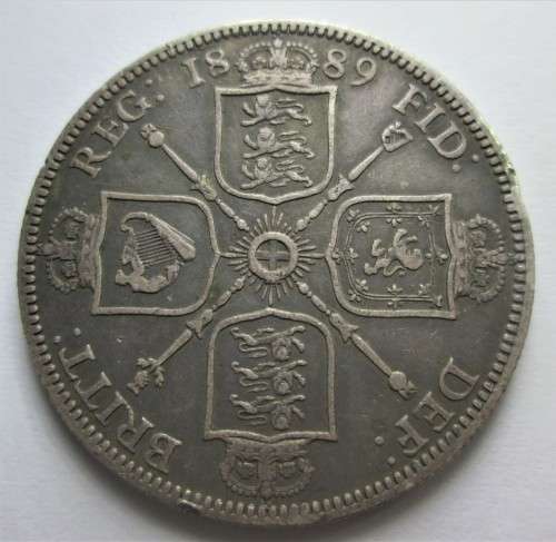 DOUBLE 1889 GREAT BRITAIN *SILVER* COIN - RAKC/245