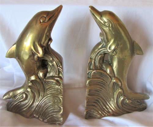 DOLFINS BRASS BOOKENDS (SET) - RAKA/56