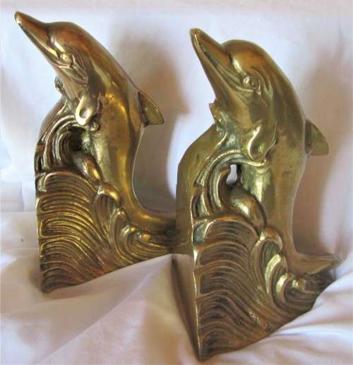 DOLFINS BRASS BOOKENDS (SET) - RAKA/56