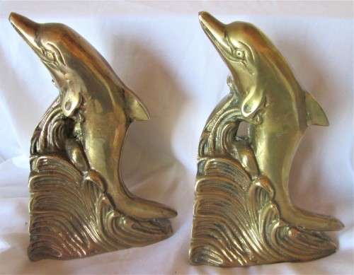 DOLFINS BRASS BOOKENDS (SET) - RAKA/56