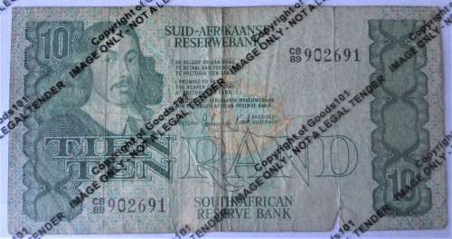 Ten Rand Republic of South Africa Serial Nr C8 89 902691