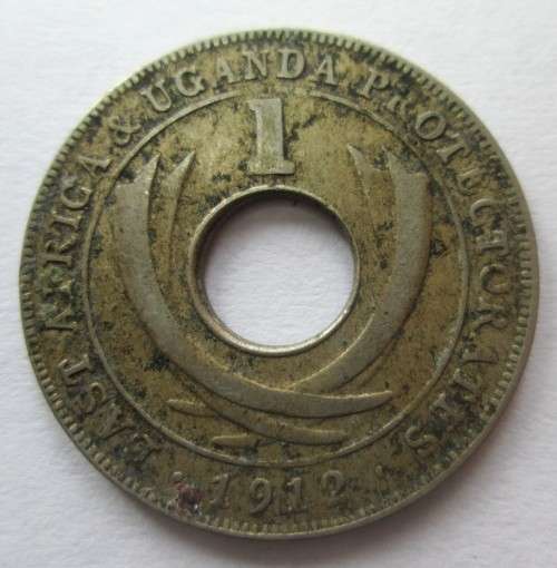 1912 East Africa and Uganda Protectorates 1 Cent