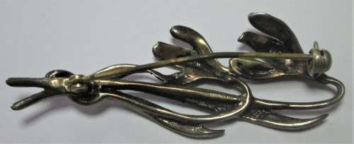 Marcasite Flowers Motif Brooch