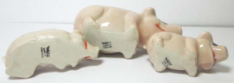 Pig Family 1984 to 1987 from the Wade Happy Families Collection