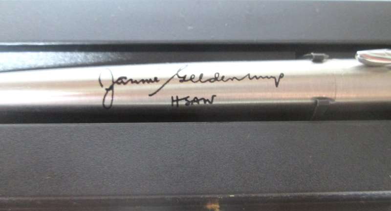 1987 PARKER PEN DONATED BY SADF FUND `OP MODULAR WELL DONE` MADE IN ENGLAND - F/25