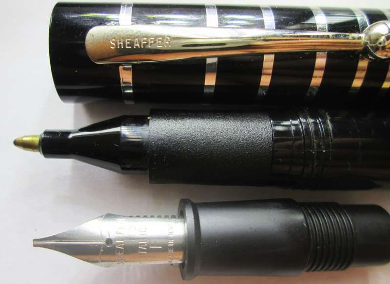 SHEAFFER FOUNTAIN PEN and PEN SET MADE IN USA ITALIC F NIB - F/51