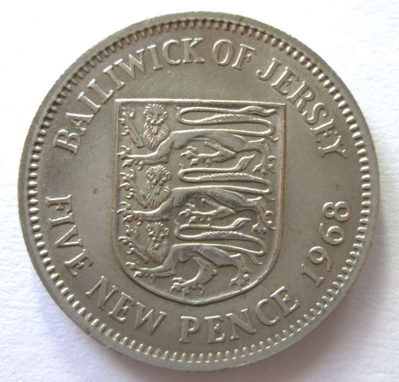 1968 Bailiwick of Jersey 5 New Pence