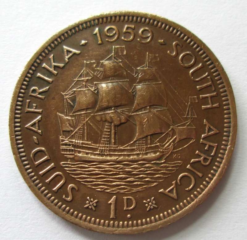 1959 Union of South Africa 1 Penny