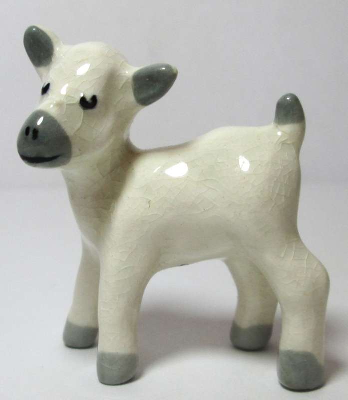 Wade Lamb or Cow White and Grey