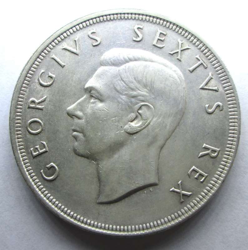 5 SHILLING 1948 UNION OF SOUTH AFRICA *SILVER* COIN - F/26