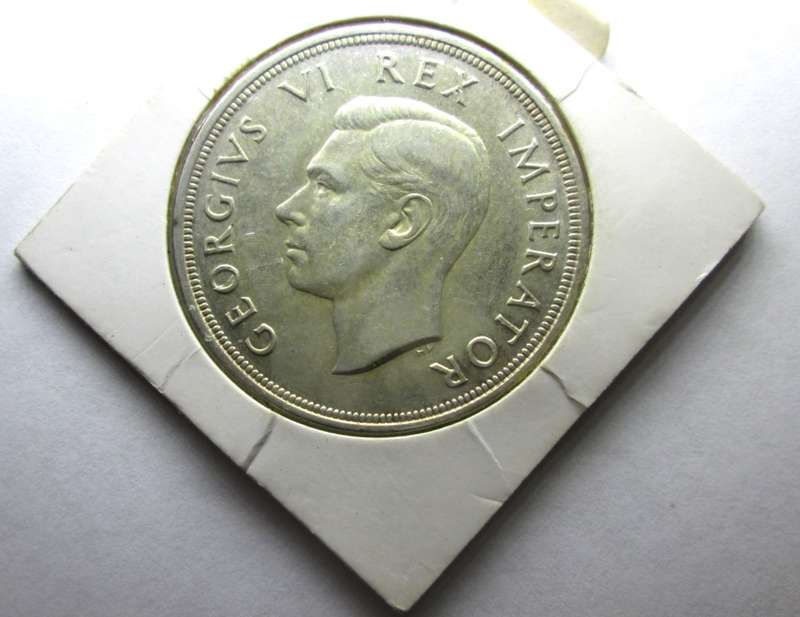 5 SHILLING 1947 UNION OF SOUTH AFRICA *SILVER* COIN - F/33
