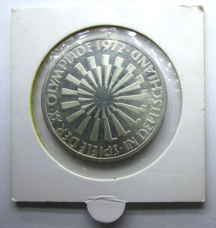 10 DEUTSCHE MARK 1972 OLYMPIC GAMES IN MUNICH *SILVER* COIN - F/148