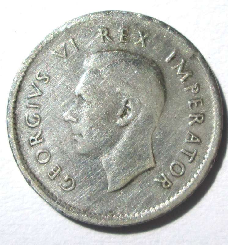 1938 Union of South Africa 3 Pence