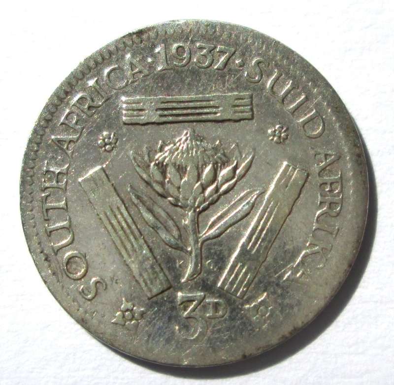 1937 Union of South Africa 3 Pence