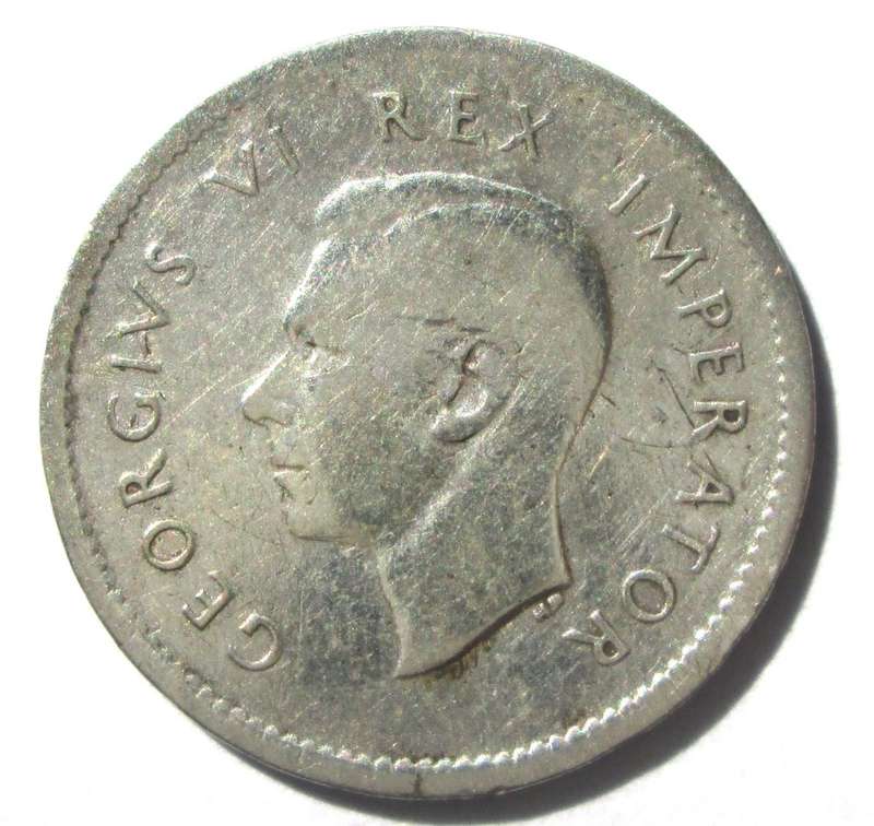 1937 Union of South Africa 3 Pence