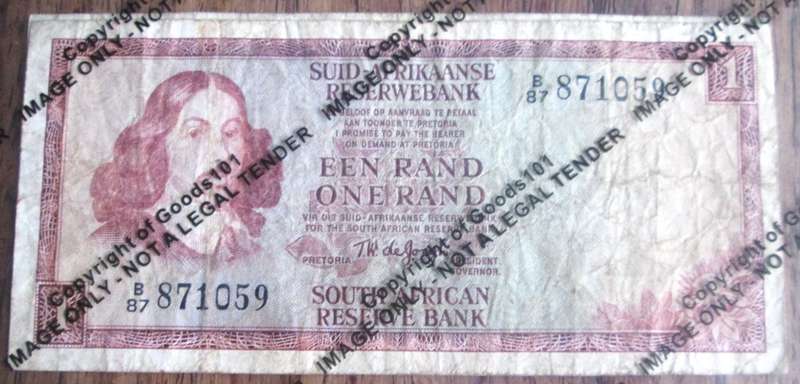 One Rand Republic of South Africa Series B87