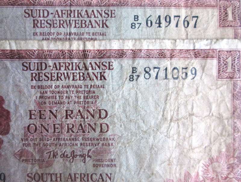 One Rand Republic of South Africa Series B87