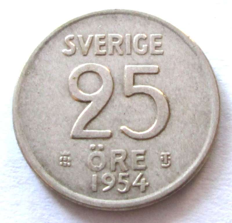 1954 Sweden 25 Ore