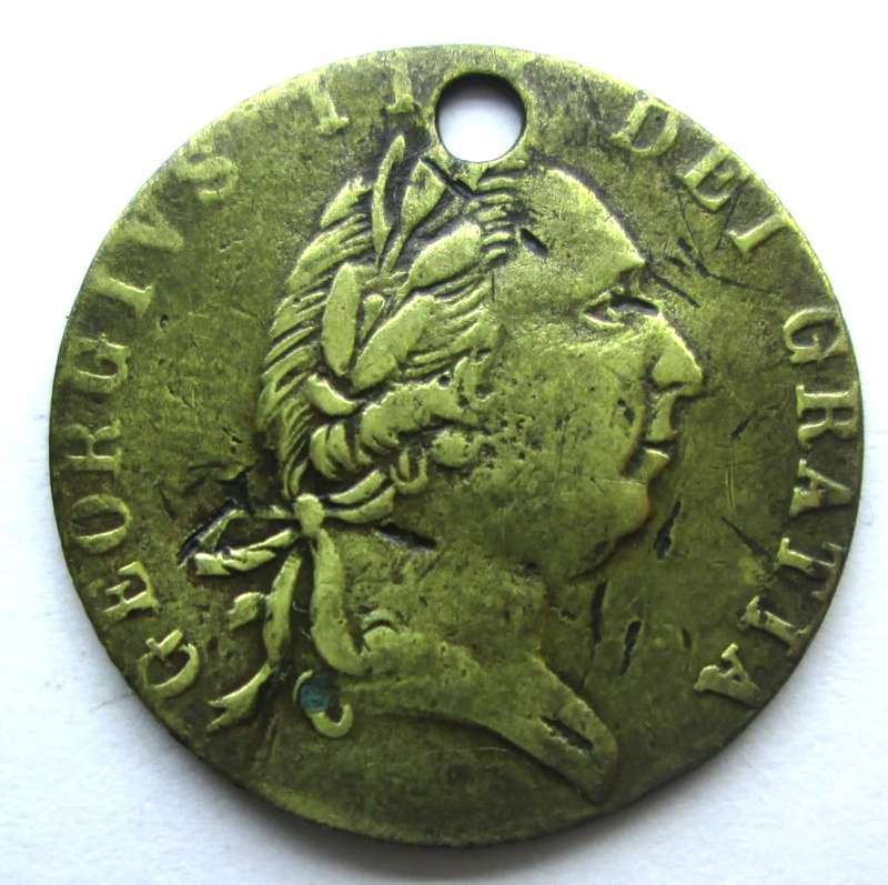 1790 George III Spade Half Guinea Gaming Token