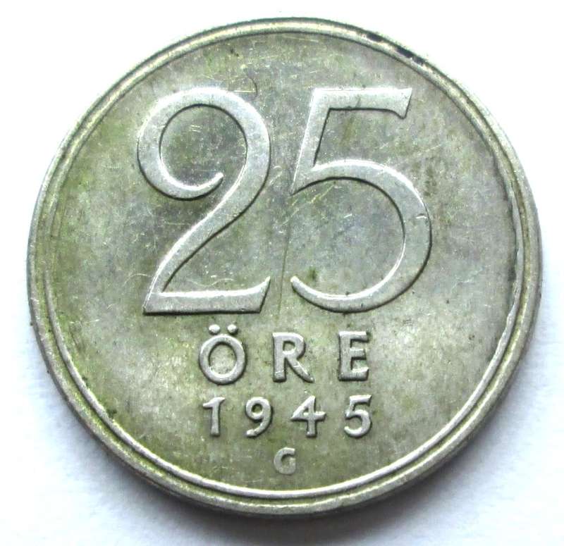 1945 Sweden 25 Ore