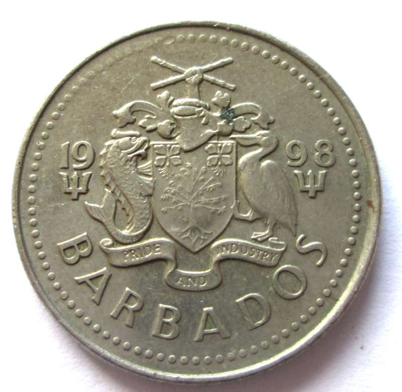 1998 Barbados 25 Cents