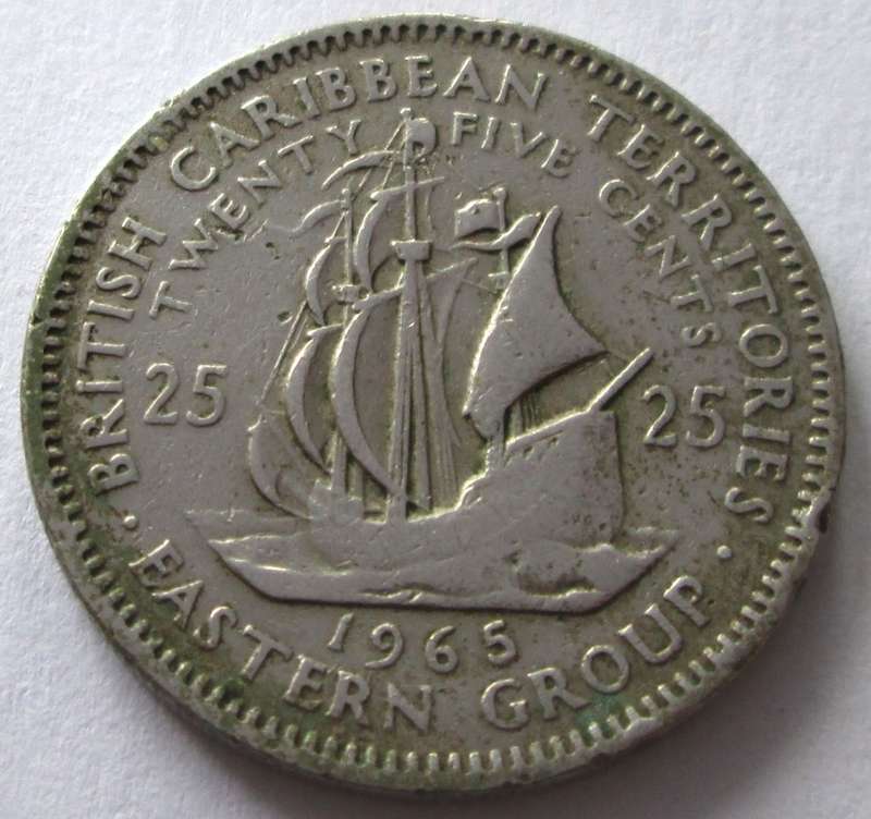 1965 East Caribbean State 25 Cents