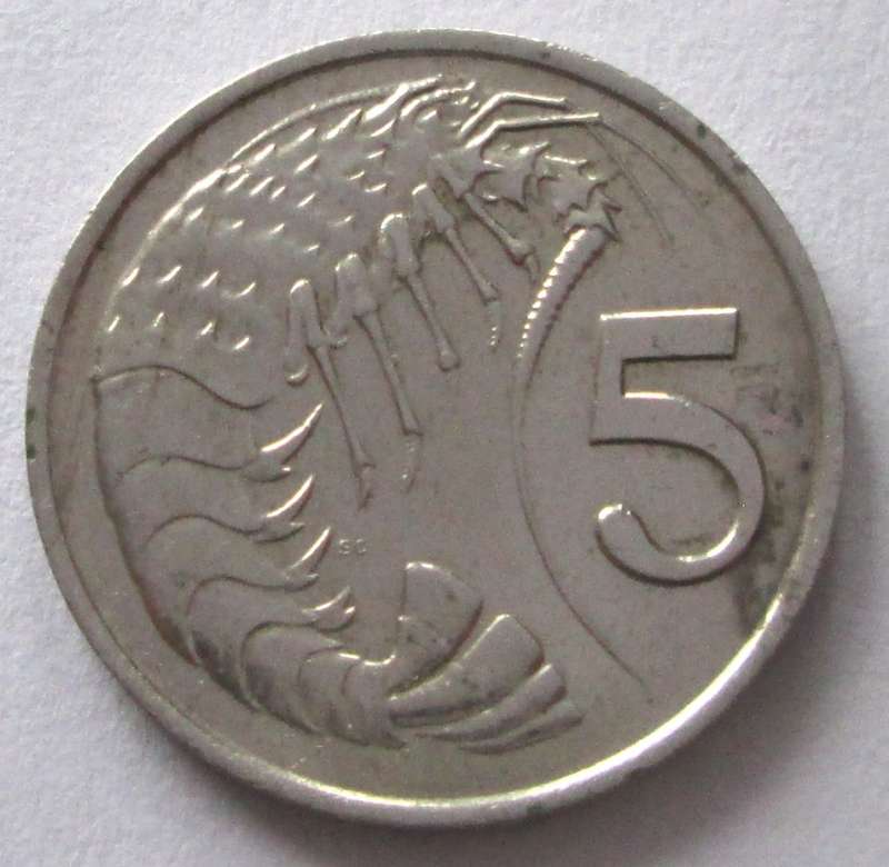1987 Cayman Island 5 Cents