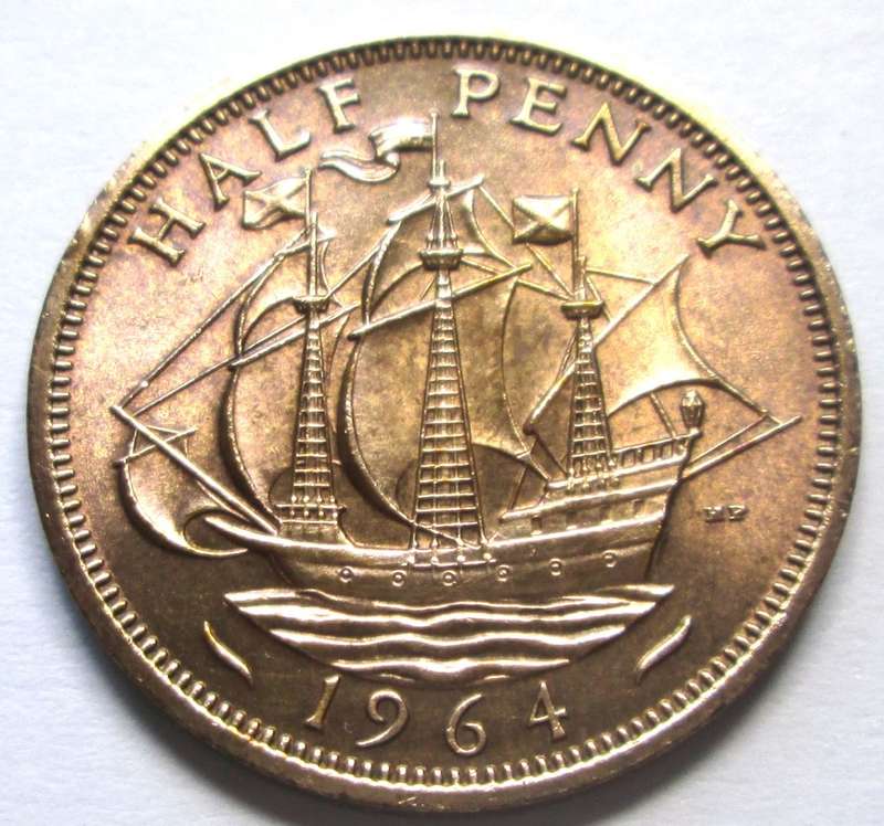 1964 Great Britain Half Penny