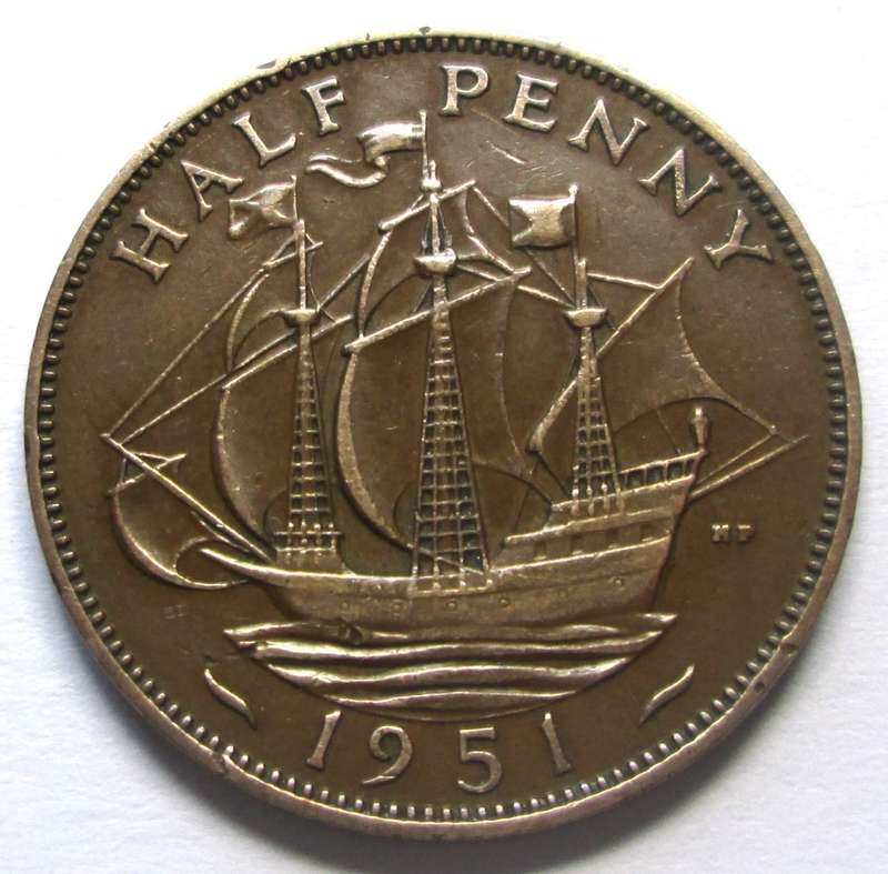 1951 Great Britain Half Penny