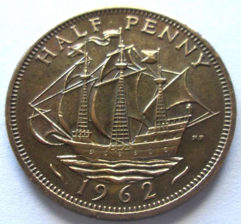 1962 Great Britain Half Penny