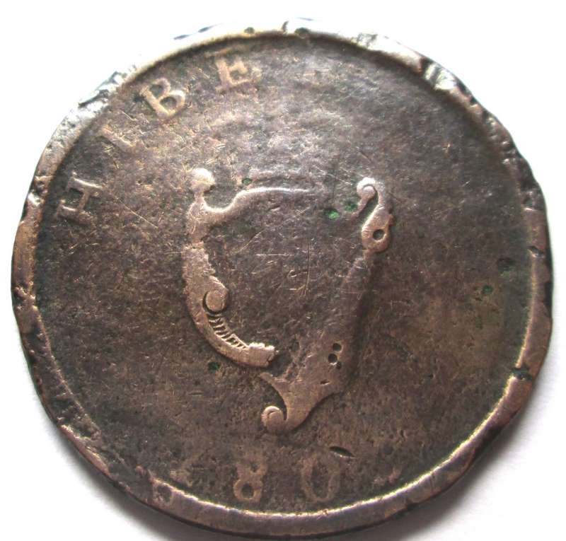 1805 Hibernia Ireland Half Penny