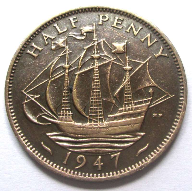 1947 Great Britain Half Penny