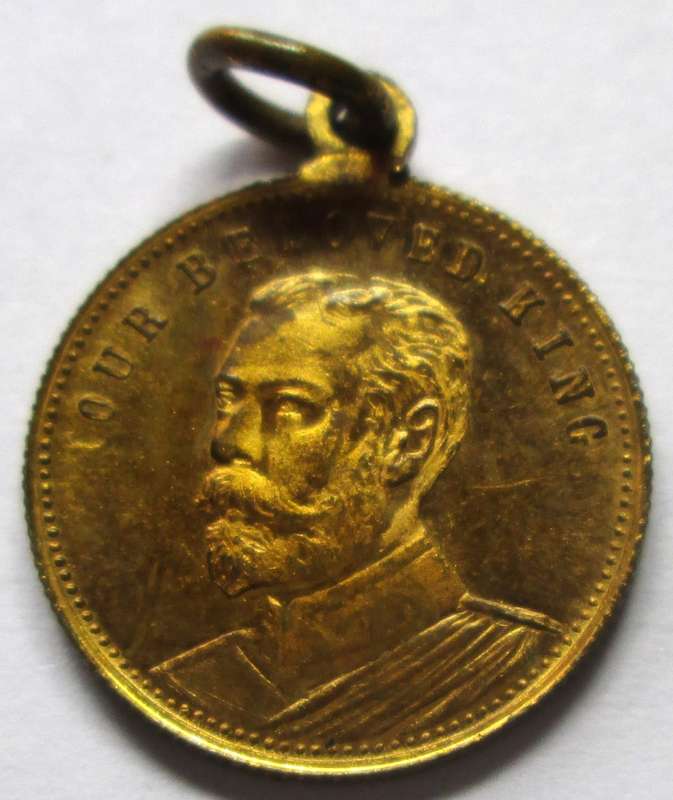 King George V Your Beloved King Lords Prayer Pendant