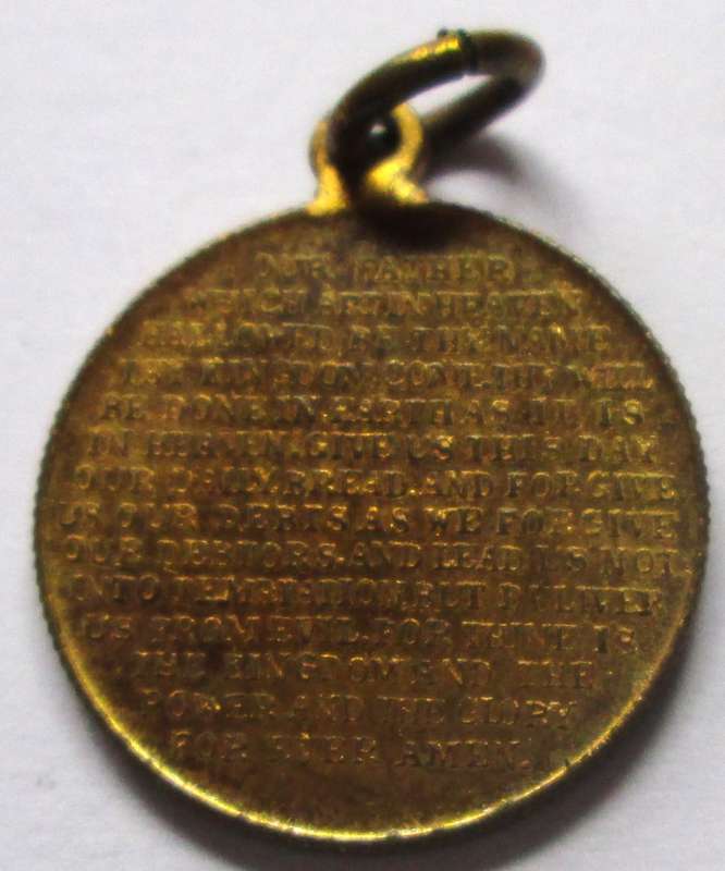 King George V Your Beloved King Lords Prayer Pendant