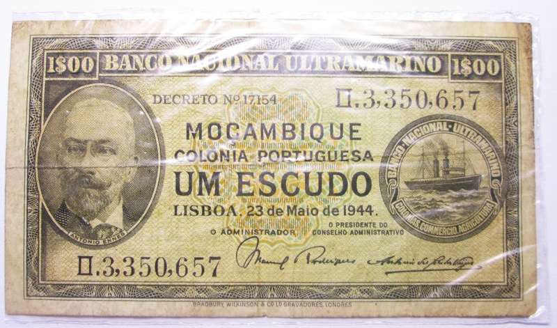 1944 Mozambique 1 Escudo