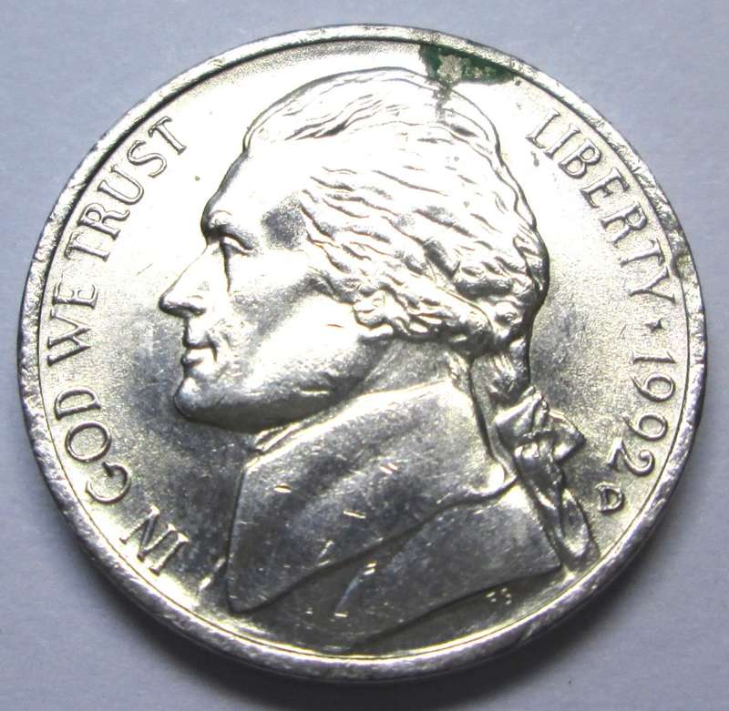 1992 United States 5 Cents