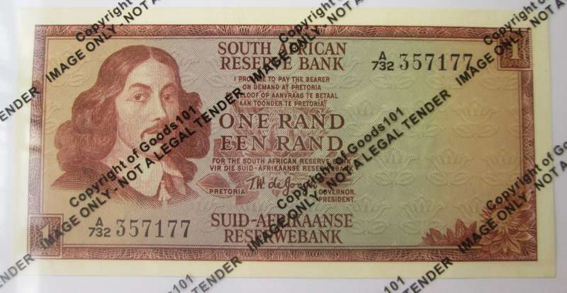 One Rand Republic of South Africa Serial Nr A732 357177