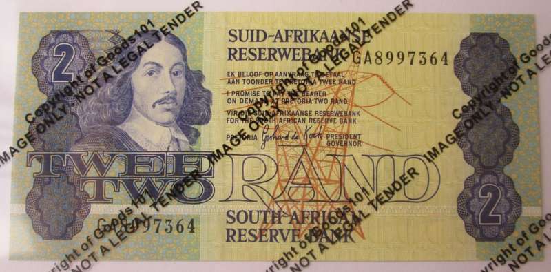 Two Rand Republic of South Africa Serial Nr GA8997364