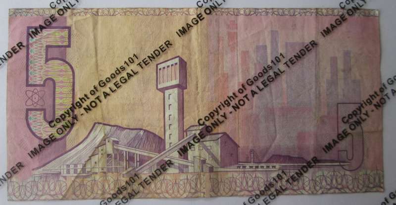 Five Rand Republic of South Africa Serial Nr AB 0401123
