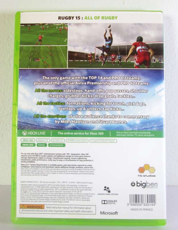 Rugby 15 Xbox 360