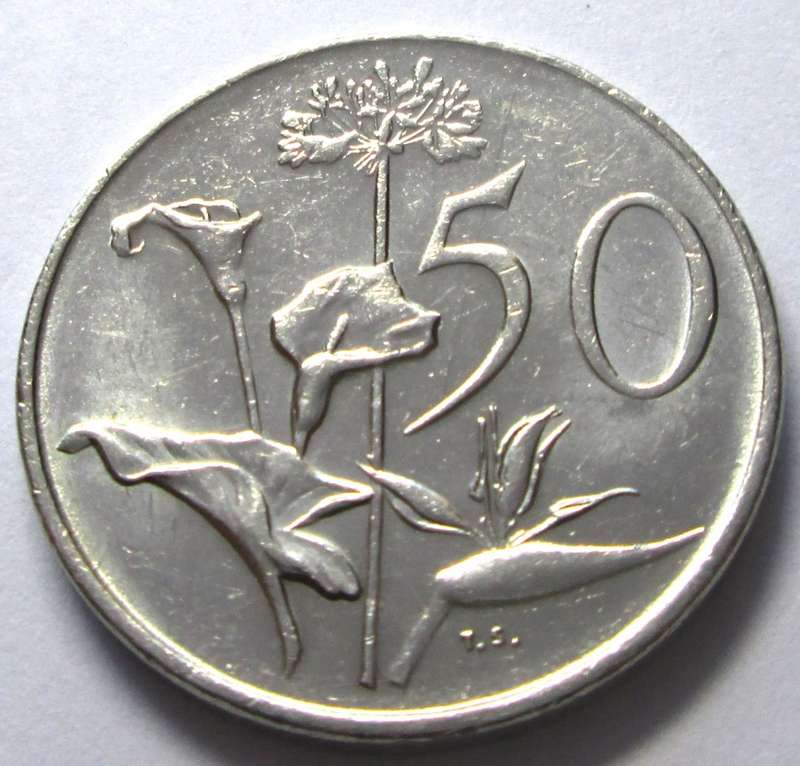 1989 Republic of South Africa 50 Cents
