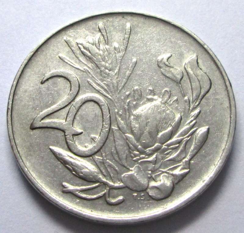 1977 Republic of South Africa 20 Cents