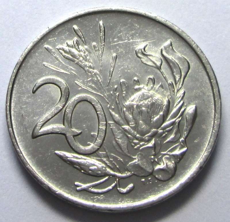 1990 Republic of South Africa 20 Cents