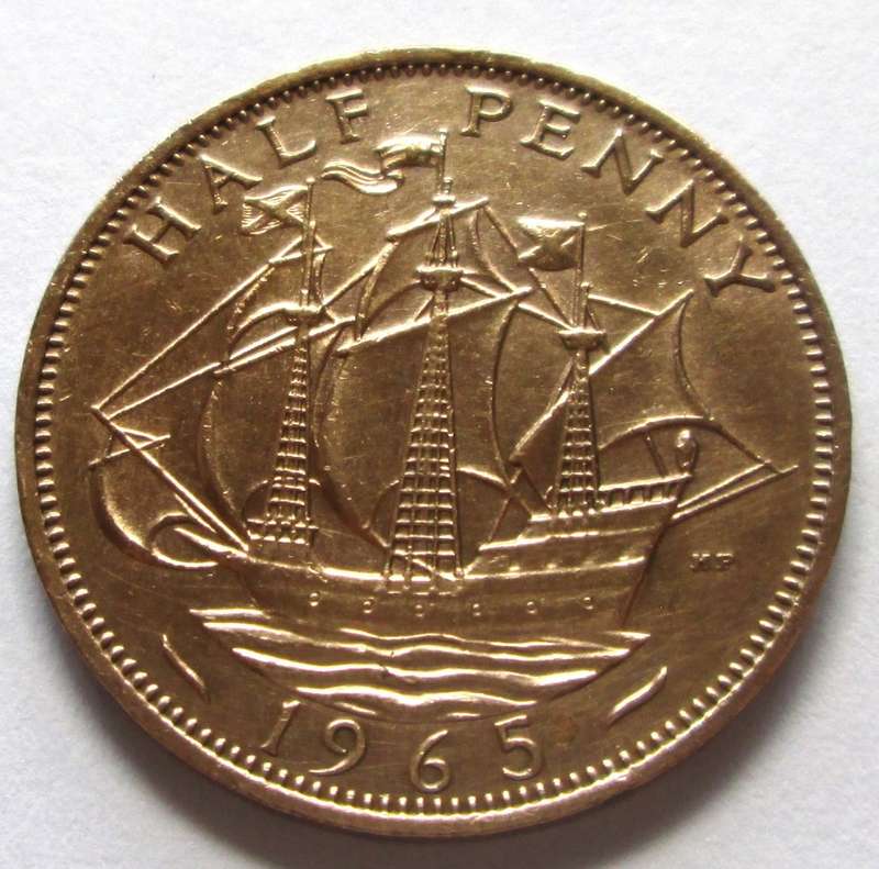 1965 Great Britain Half Penny