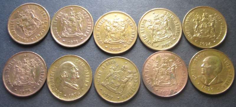 1970 - 1979 Republic of South Africa 2 Cents
