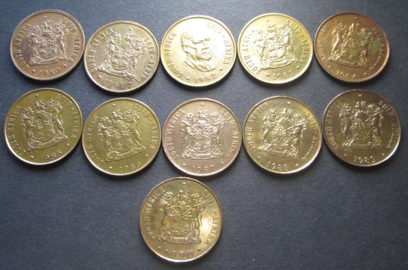 1980 - 1990 Republic of South Africa 2 Cents
