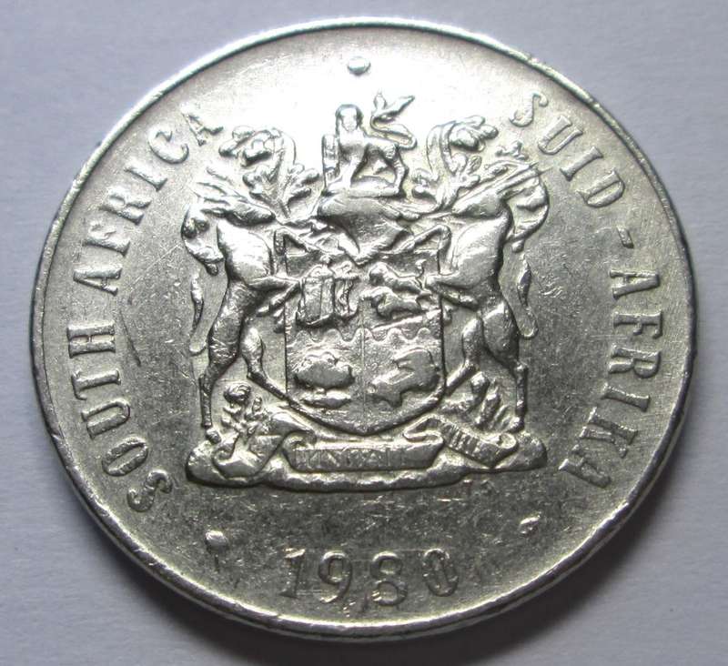 1980 Republic of South Africa 50 Cents