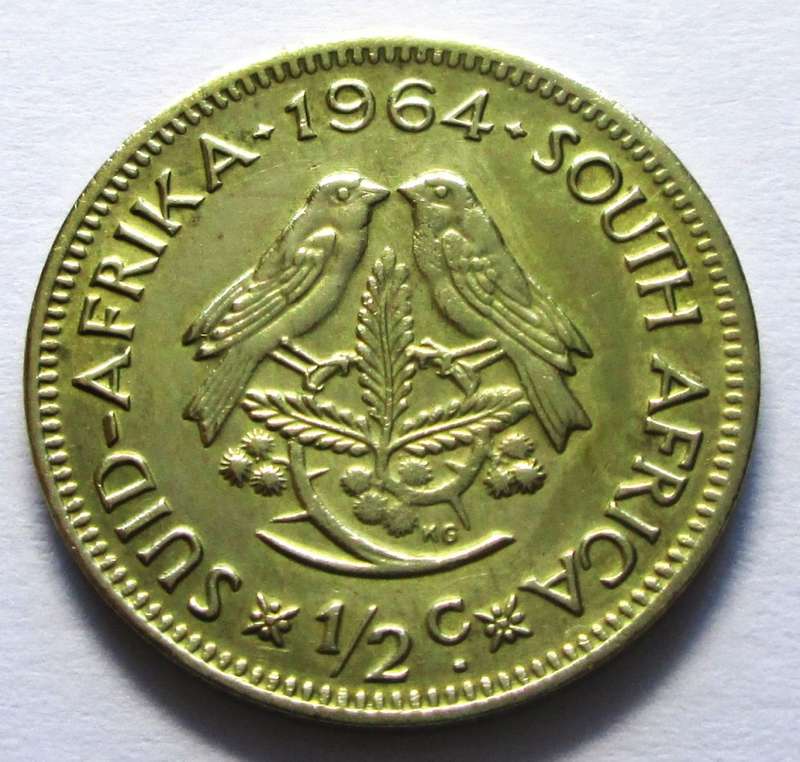 1964 Republic of South Africa Half Cent