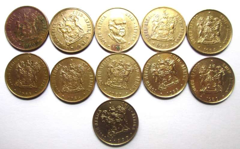 1980 - 1990 Republic of South Africa 2 Cents
