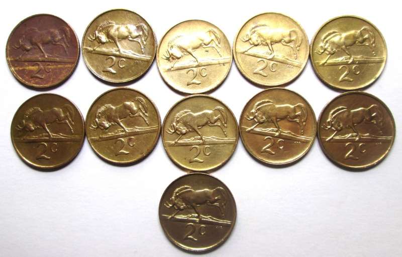 1980 - 1990 Republic of South Africa 2 Cents